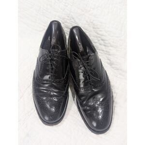 Mens Dexter Wingtip Shoes Made In USA Sz 10.5 M Black